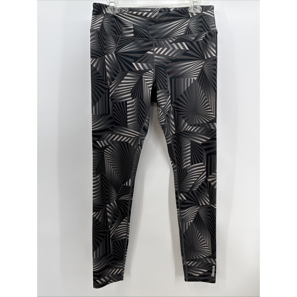 Reebok's Women's L Workout Geometric Pattern Long Yoga Tights‎